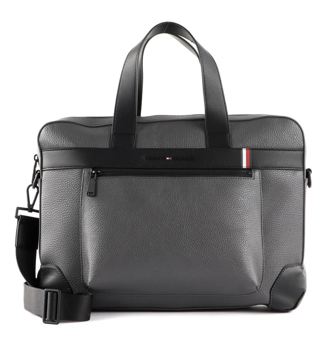 TOMMY HILFIGER TH Central Computer Bag Asphalt Grey