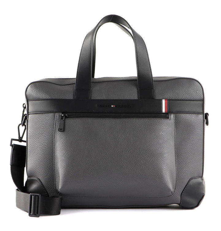 TOMMY HILFIGER TH Central Computer Bag Asphalt Grey