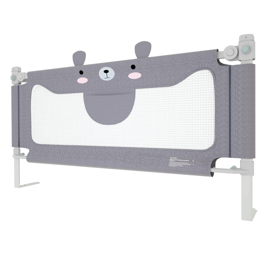 NAIZY Rausfallschutz Bett 180cm Bettgitter Baby Bettschutzgitter mit Höhenverstellbar Kinderbettgitt