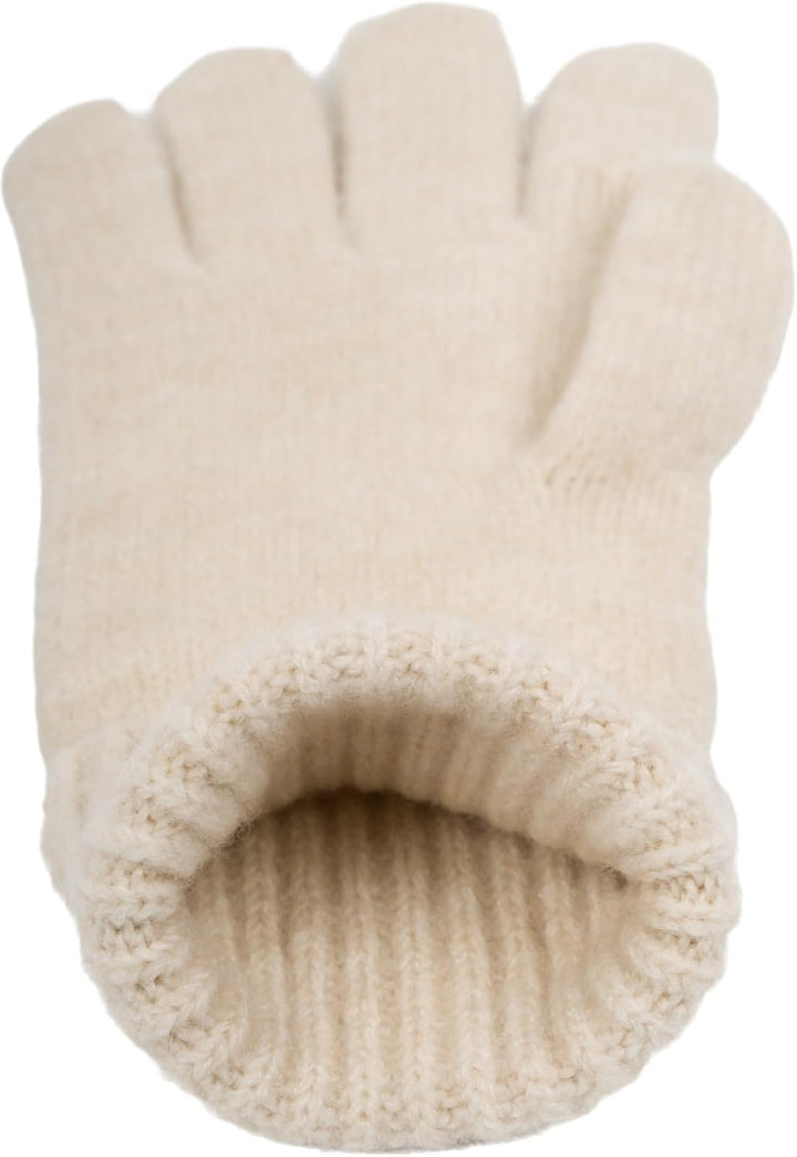 styleBREAKER Damen Strickhandschuhe mit Zopfstrickmuster, warme Winter Fingerhandschuhe, vielseitige