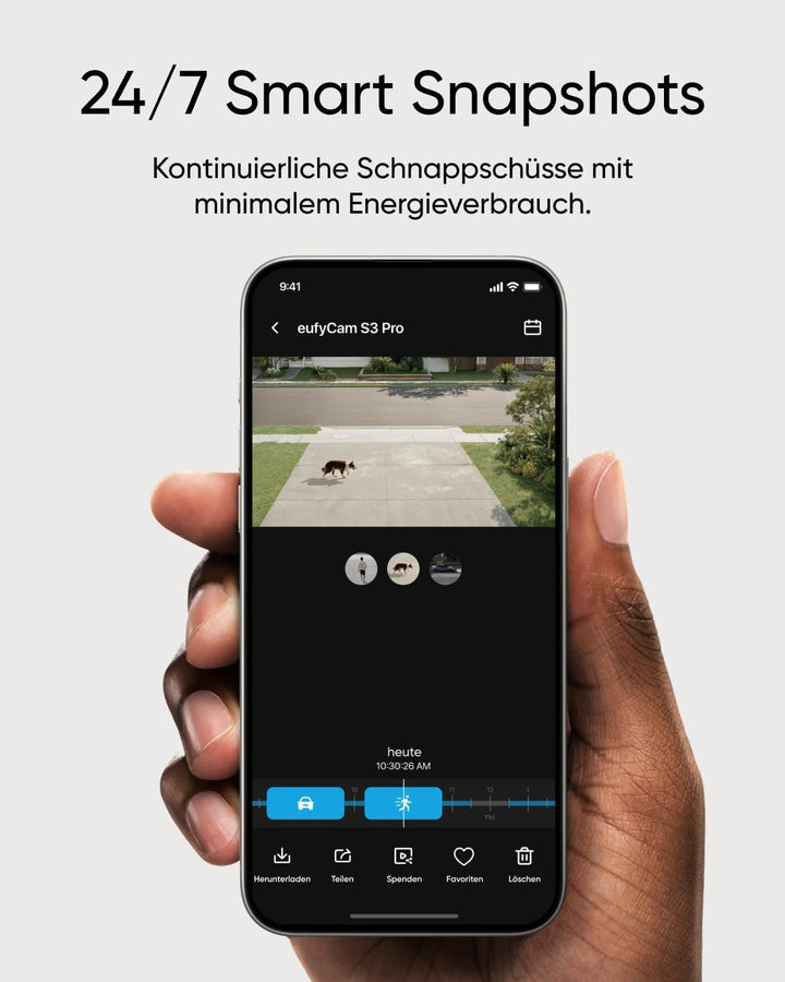 eufyCam S3 Pro Add-on, 4K Kabellose Solar-Überwachungskamera Aussen, MaxColor Nachtsicht, Forever Po