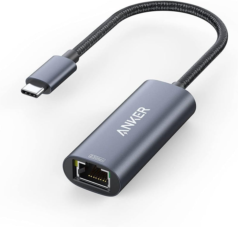 Anker PowerExpand USB-C auf Gigabit Ethernet Adapter, USB-C auf 2.5 Gbps Ethernet Hub aus Aluminium,