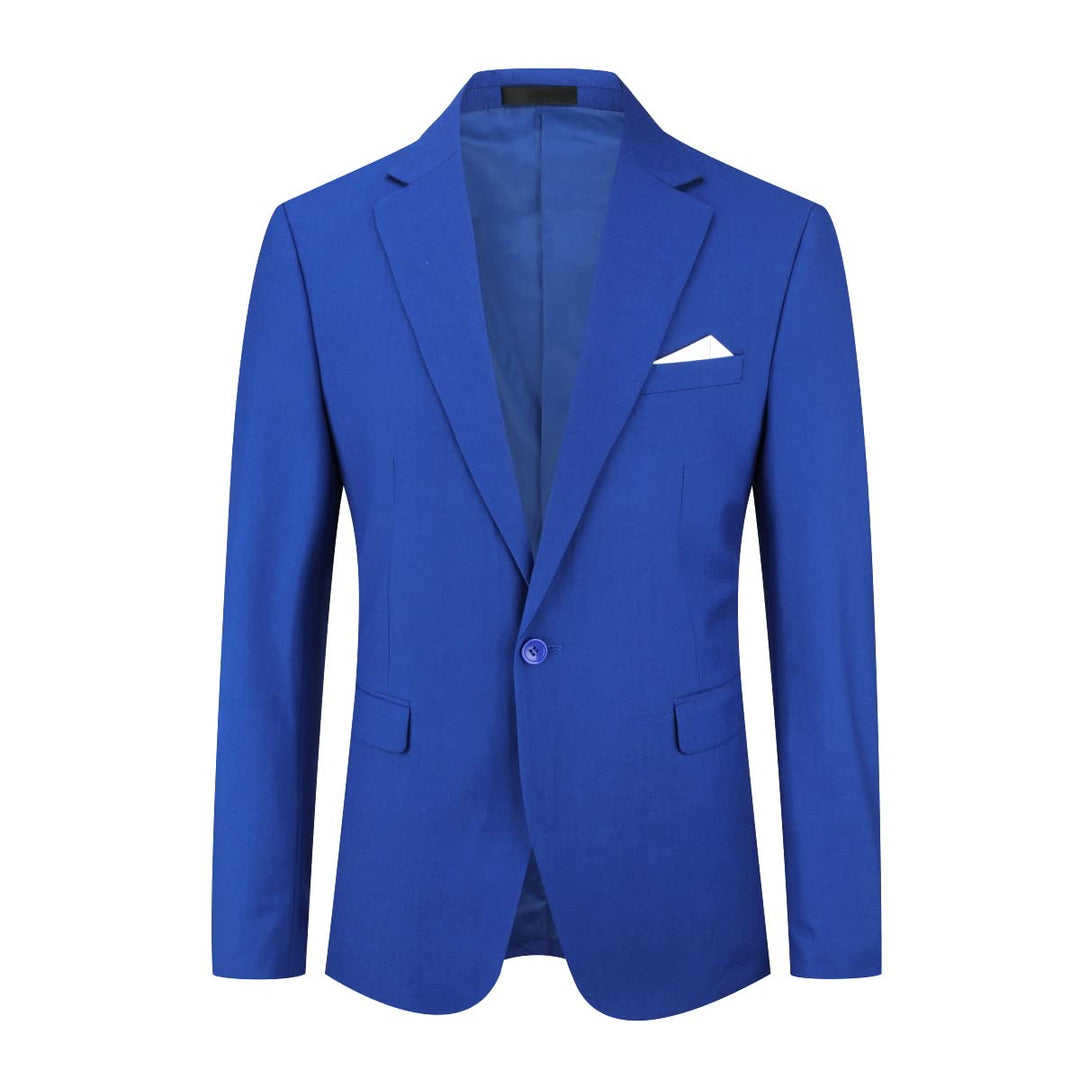 YOUTHUP Herren Sakko Slim Fit Anzugjacke für Business Hochzeit Eleganter 1 Knöpfen Blazer, Königsbla