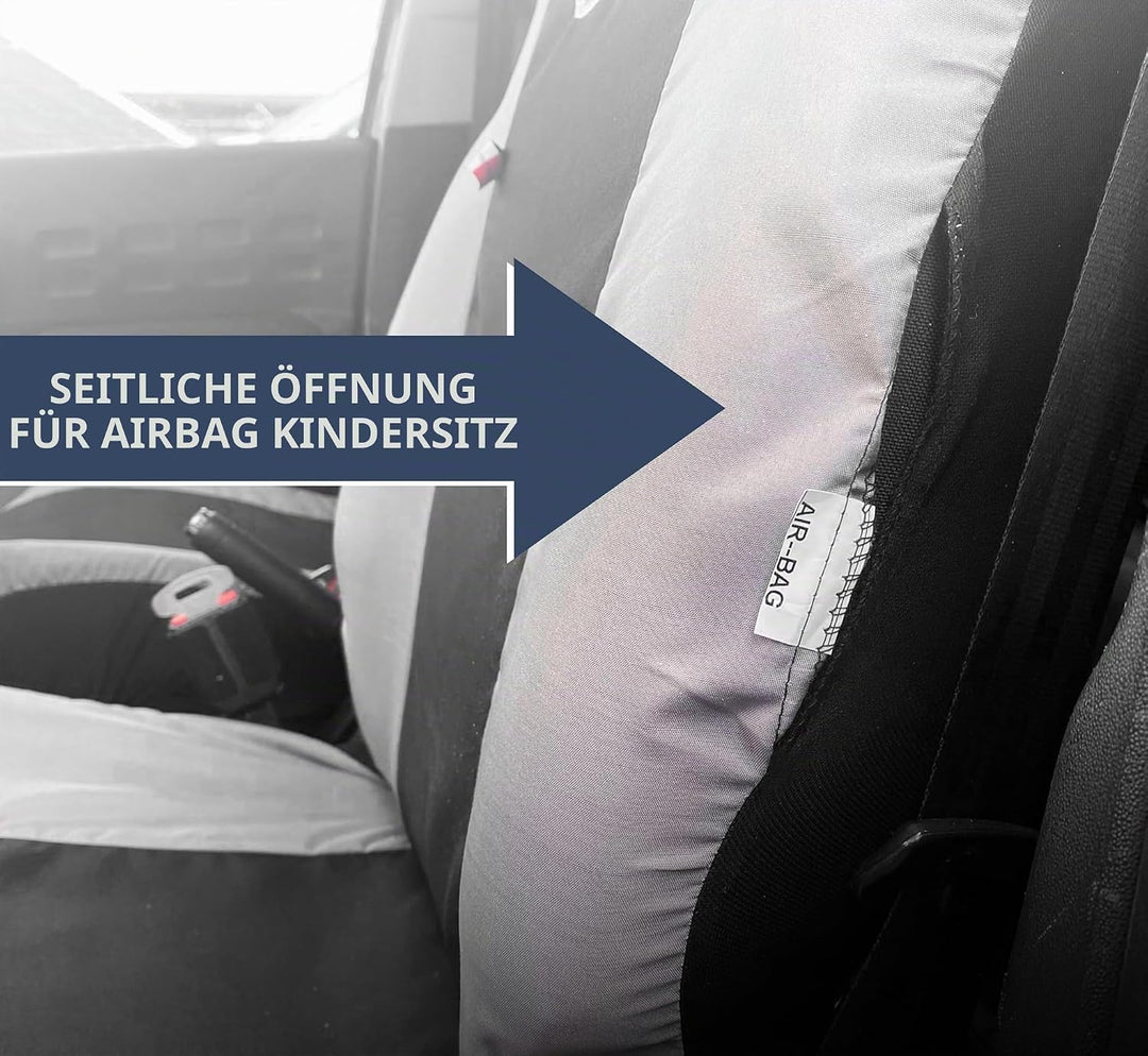 Auto Accessori Lupex - Sitzbezüge für Autositz, kompatibel Autositzbezüge für Cinquecento 500, Schwa
