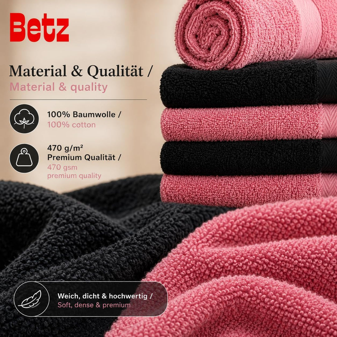 Betz 10-TLG. Handtuch-Set Premium 100% Baumwolle 2 Duschtücher 4 Handtücher 2 Gästetücher 2 Waschhan