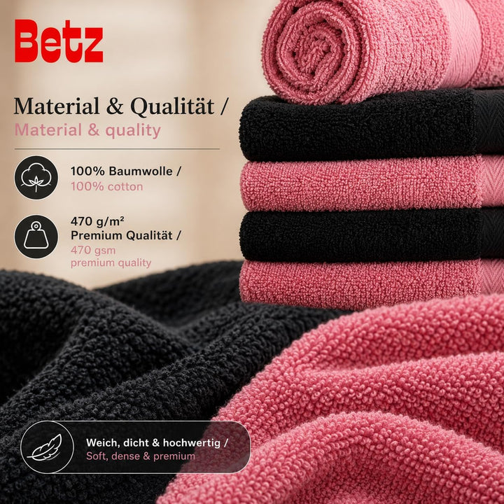 Betz 10-TLG. Handtuch-Set Premium 100% Baumwolle 2 Duschtücher 4 Handtücher 2 Gästetücher 2 Waschhan