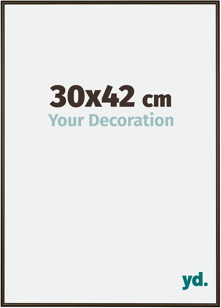 yd. Your Decoration - Bilderrahmen 30x42 cm - Bilderrahmen aus Aluminium mit Acrylglas - Antireflex
