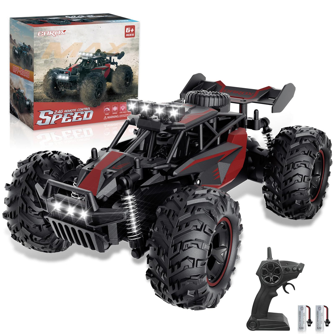 Carox ferngesteuertes Auto,2.4 GHz 25 km/h RC Auto,1:18 Off ferngesteuertes Auto Outdoor mit Scheinw