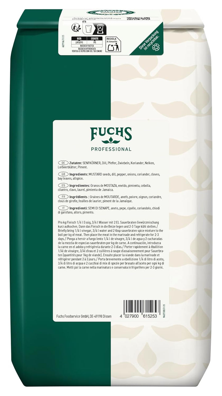 Fuchs Professional - Sauerbraten Gewürzmischung für die Beize | Für die Zubereitung von würziger Sau
