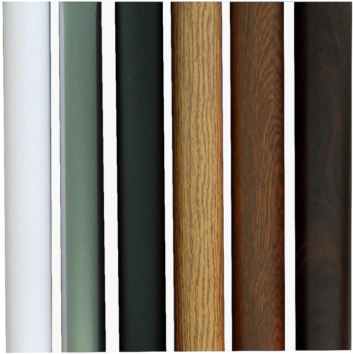 TIBU Aluminium Rundrohr Ø 43 x 2 mm Holz - Nussbaum Holzdekor Länge: 1300 mm / 130 cm / 1,3 m 1300 m