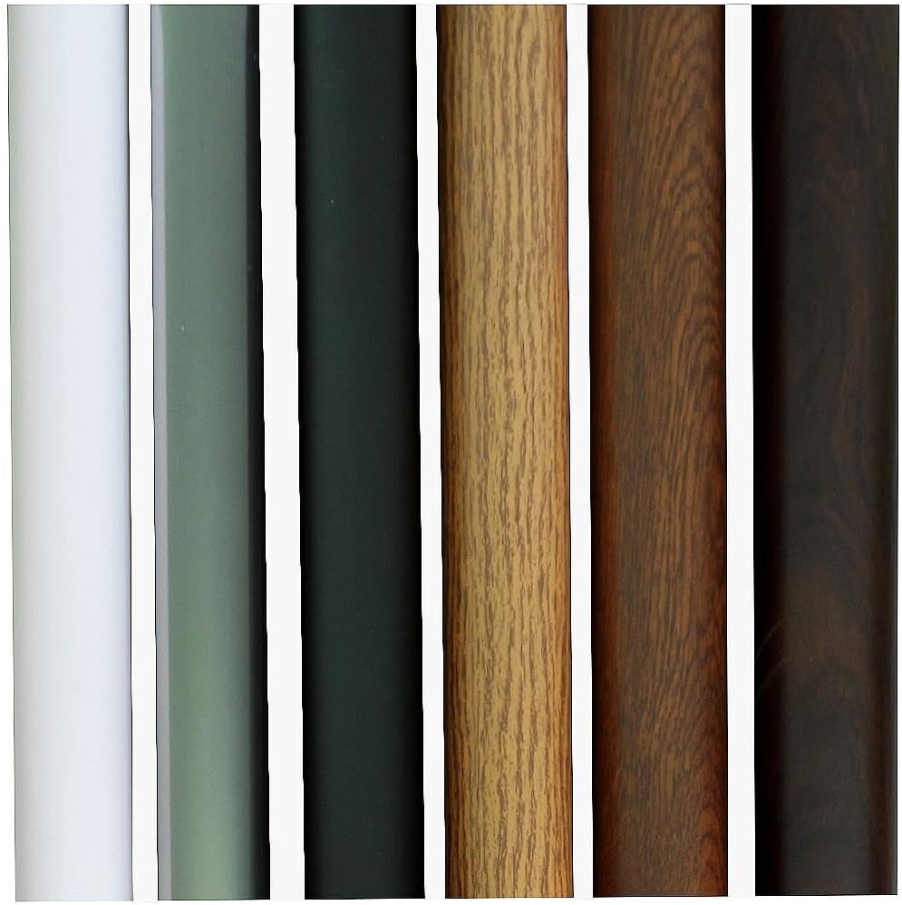 TIBU Aluminium Rundrohr Ø 43 x 2 mm Holz - Eiche (hell) Holzdekor Länge: 700 mm / 70 cm / 0,7 m 700