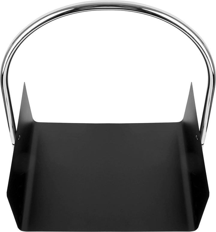 ADGO Kamin Korb Holzträger Schwarz Mit Henkel Chromgriff Brennholz Halter Holzkorb Kaminholz Kaminho