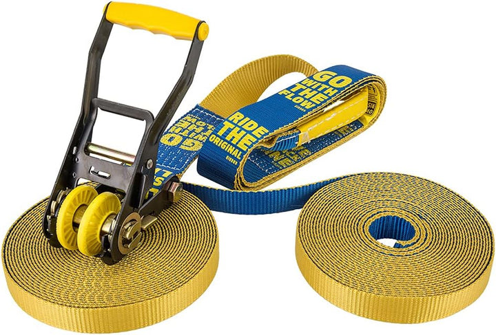Gibbon 18222 Slackline Flowline Tree Wear Set, 25 m (85,6 Fuss), Kernbalance, Training, Camping, dra