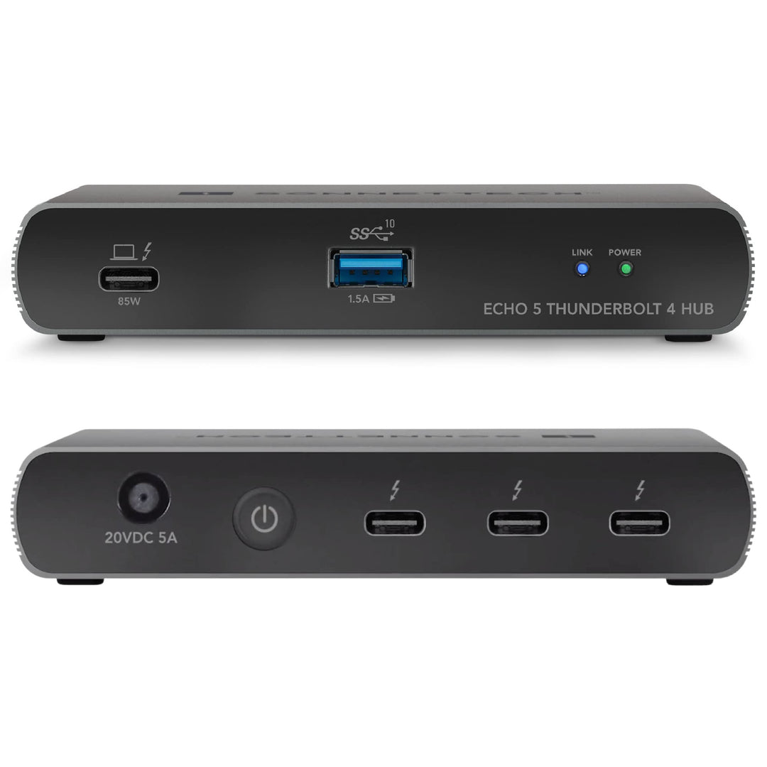 Sonnet Echo 5 Thunderbolt 4 Hub - Kompakter universeller Thunderbolt-4-Hub mit Vier Thunderbolt-4-Po