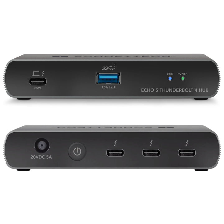Sonnet Echo 5 Thunderbolt 4 Hub - Kompakter universeller Thunderbolt-4-Hub mit Vier Thunderbolt-4-Po