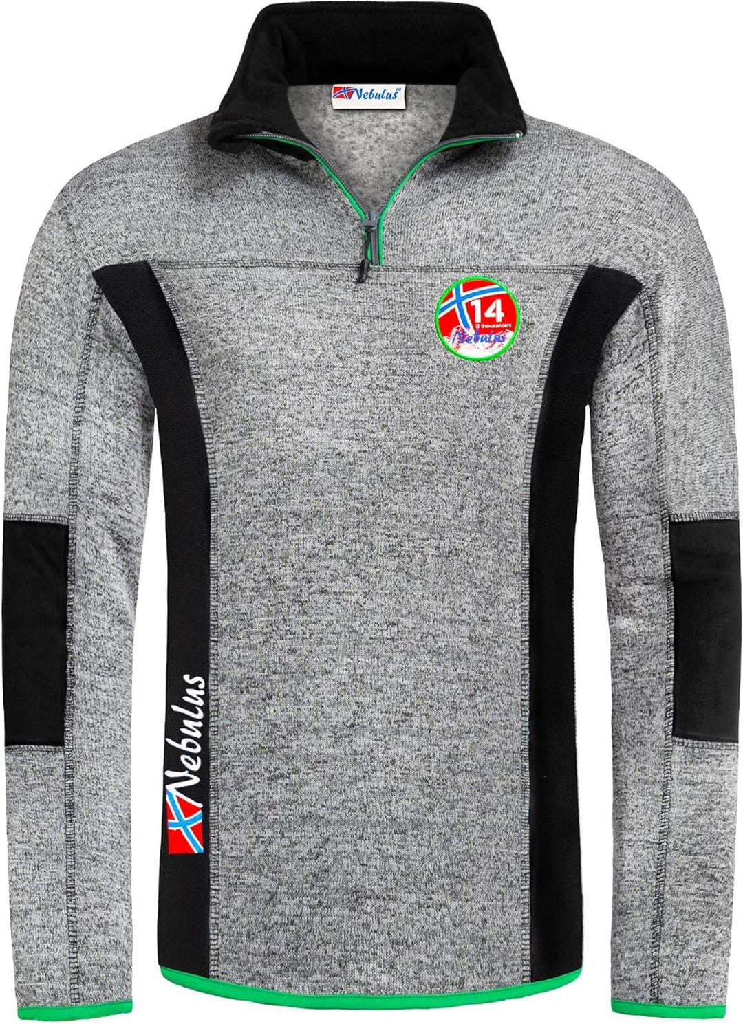 Nebulus Fleecepulli PAAVO Herren - Reissverschluss, Pullover Dunkelgrau 3XL, Dunkelgrau 3XL
