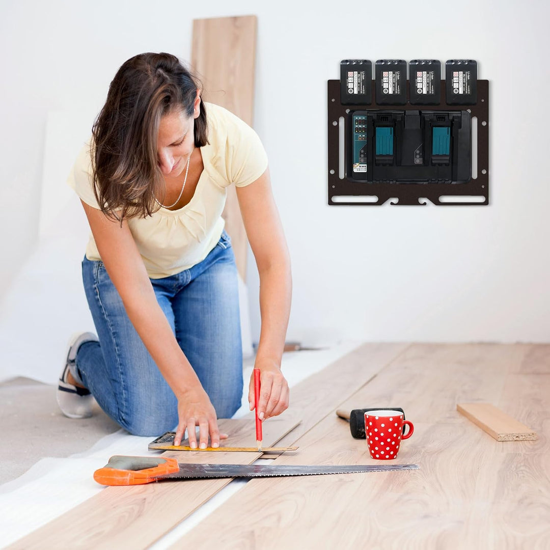 Idota Wandhalterung für Makita Akkus 18V 14,4V für Makita ladegerät und Akku Bohrschrauber