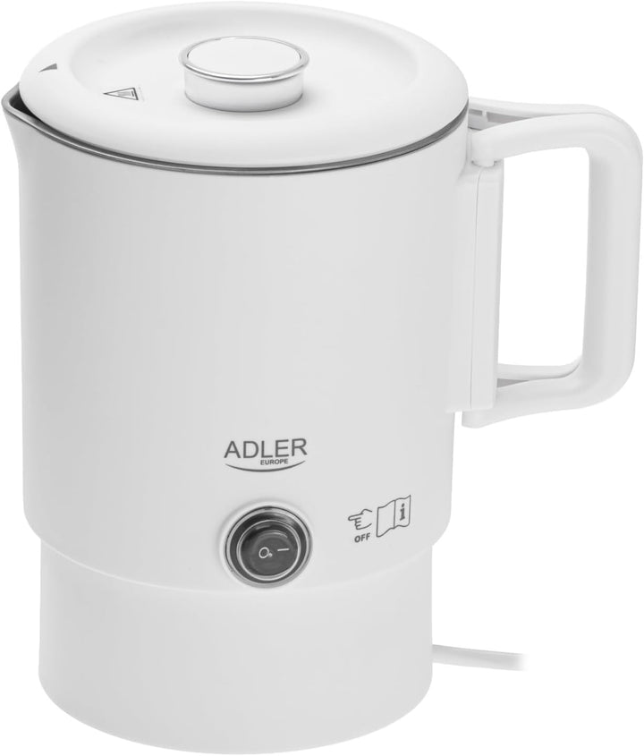 Adler AD 1388w Reise-Wasserkocher 0,8L 1 Liter Weiss, 1 Liter Weiss