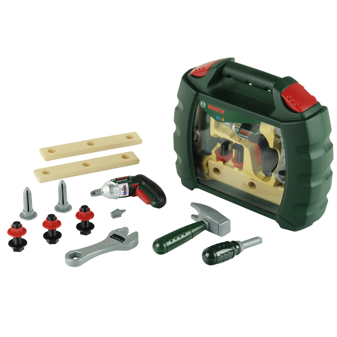 Theo Klein 8384 Bosch Ixolino Koffer mit viel Zubehör I Batteriebetriebener Akkuschrauber Ixolino I