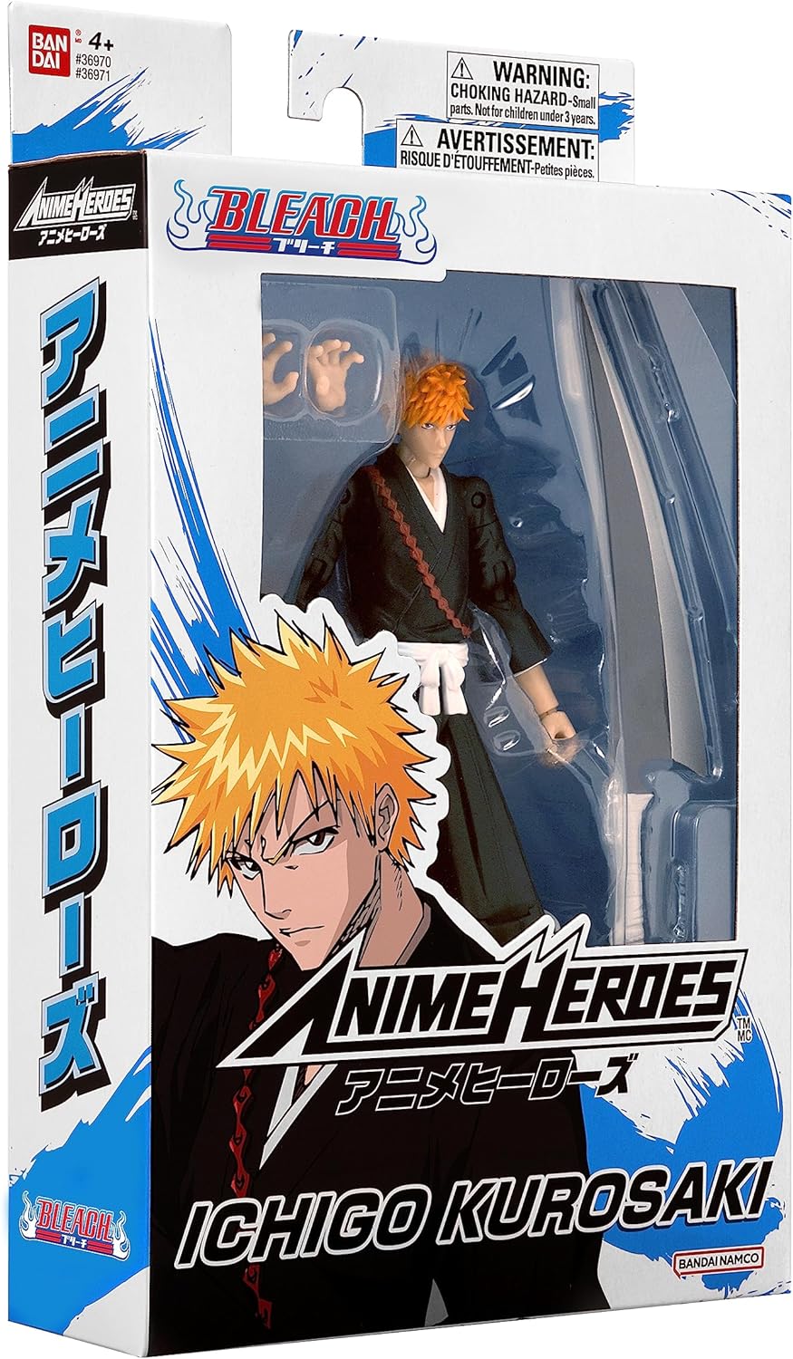 BANDAI Anime Heroes Bleach - Kurosaki Ichigo Action Figure (36971), Kurosaki Ichigo