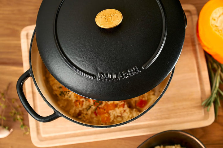 BALLARINI Bellamonte Auflaufform, Bräter, Dutch Oven, Emailliertes Gusseisen, Rund, 24cm, 4,0 L, Sch