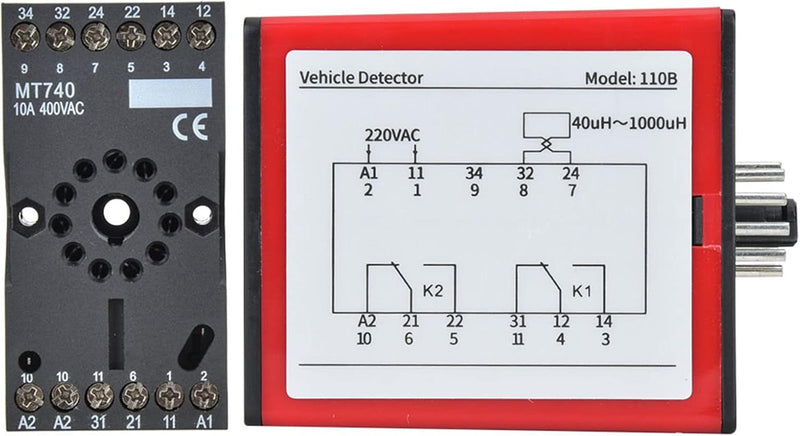 Fafeicy Fahrzeugdetektor Universal Ground Sensing Detektor Einkanal Induktive Schleife Fahrzeug Dete