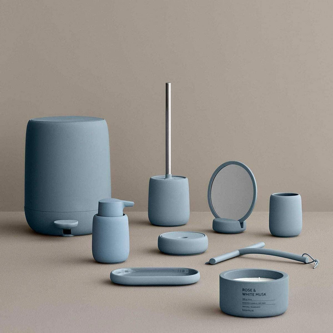 blomus -SONO- WC-Bürste aus Keramik / Kunststoff, Magnet, WC-Garnitur, Soft-Touch, hygienisch, freis