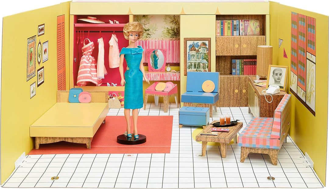 Barbie GNC38 - Signature 75th Anniversary Retro Traumvilla, 1962 Traumvilla Nachbildung mit Barbie-P