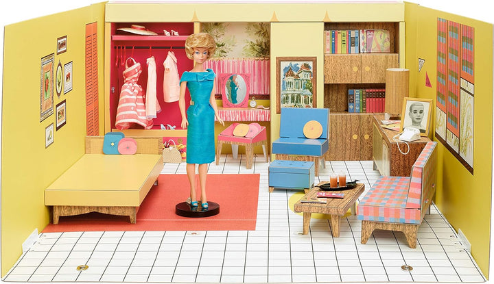 Barbie GNC38 - Signature 75th Anniversary Retro Traumvilla, 1962 Traumvilla Nachbildung mit Barbie-P