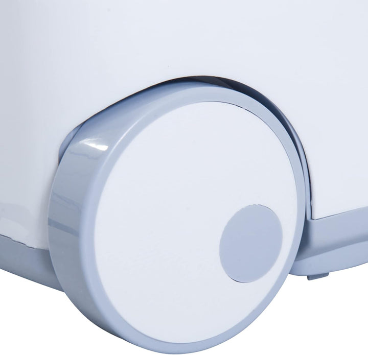 HOMCOM Vertikaler Dampfbügeleisen Kleiderglätter 1,8 L 1800 W Dampfstoss 30g/min Teleskopstange weis