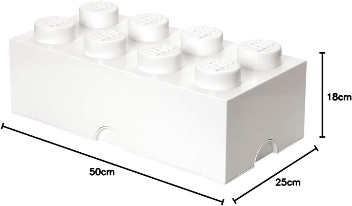 Room Copenhagen 40041735 LEGO Aufbewahrungsstein, 8 Noppen, Stapelbare Aufbewahrungsbox, 12 l, weiss