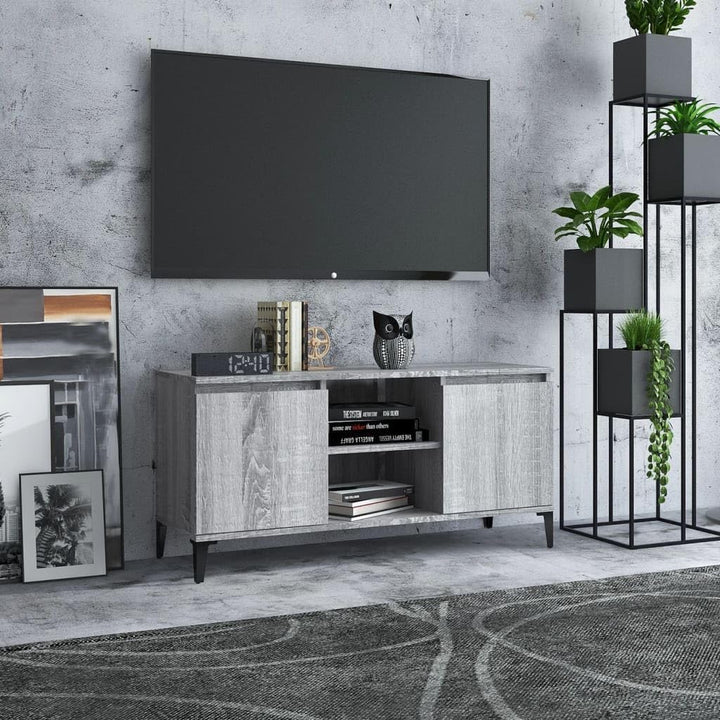 vidaXL TV Schrank mit Metallbeinen Lowboard TV Möbel Tisch Board Sideboard Fernsehtisch Fernsehschra