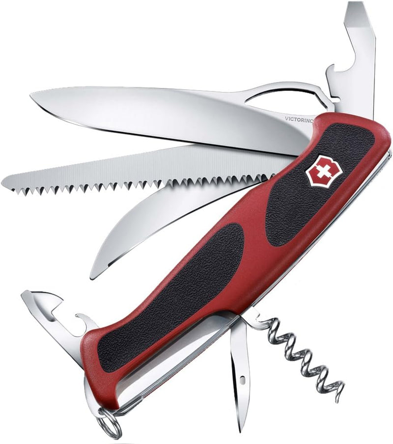 Victorinox, Schweizer Taschenmesser, Ranger 57 M, Multitool, 13 Funktionen, Klinge, gross, Korkenzie