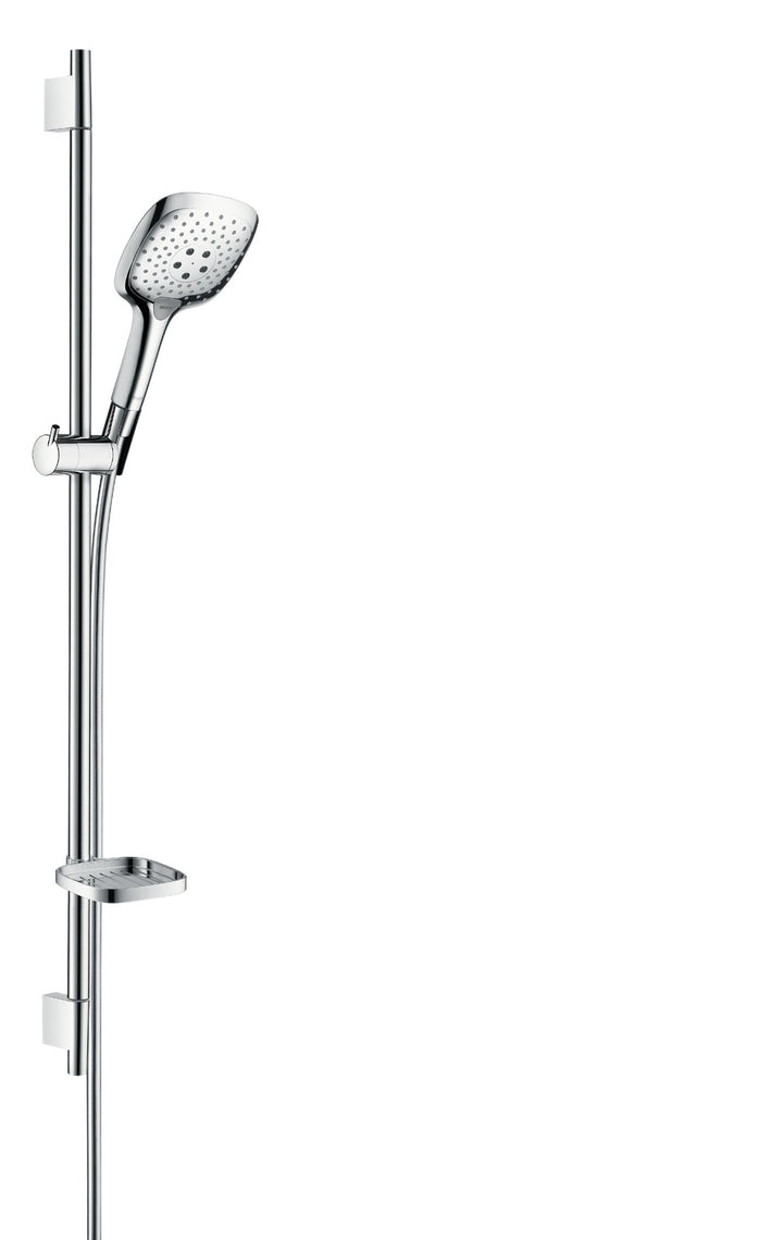 hansgrohe Raindance Select E 150 Duschset 0,90m, 3 Strahlarten mit Seifenablage, Chrom Chrom 0,90m S