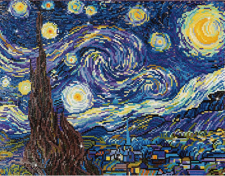 Diamond Dotz DD9-001 Sternenklare Nacht, ca. 50,8 x 40,6 cm gross, Diamond Painting, Malen mit Diama