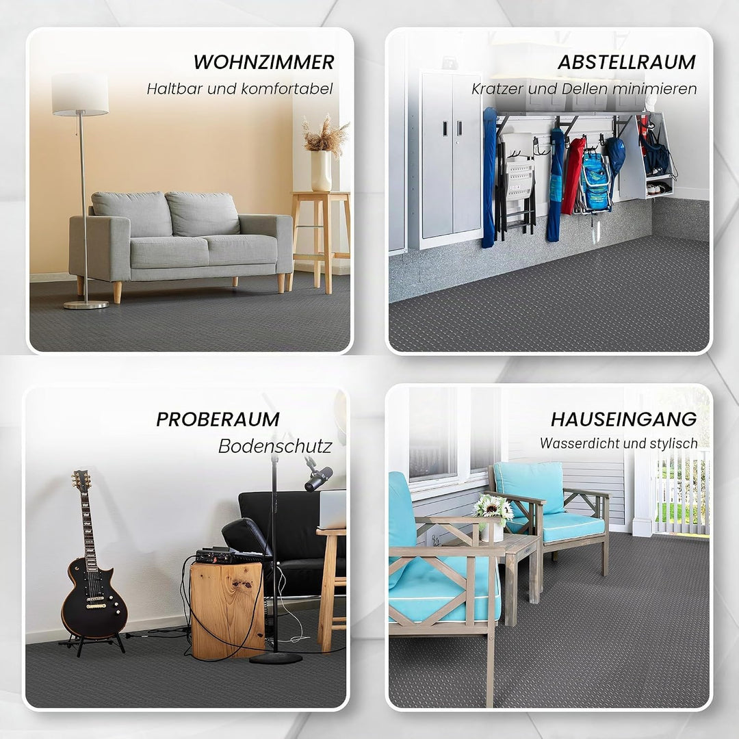 Yes4All 30x30 cm Set 12/16/36 Puzzlematte Premium Schutzmatten Bodenschutz Bodenfliesen Sportmatte G