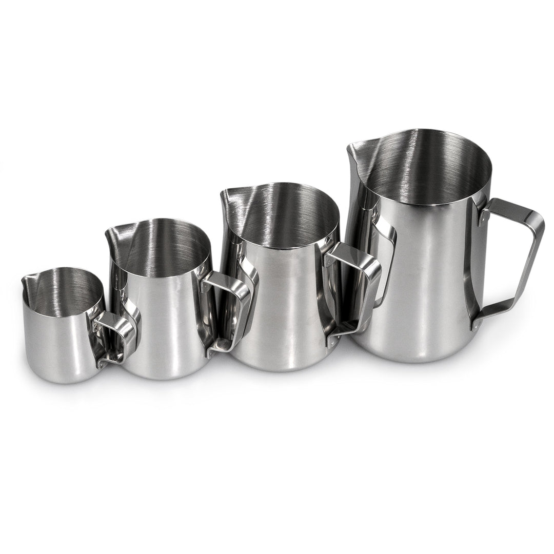 YOUZiNGS Milchkännchen aus Edelstahl im 4er Set, 4X Milchkanne je 1x 1000ml, 1x 500ml, 1x 350ml, 1x