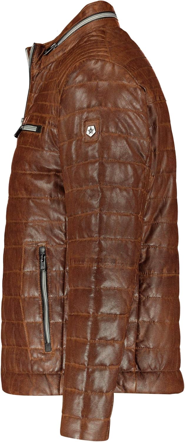 MILESTONE Herren Lederjacke Terenz 48 Cognac, 48 Cognac