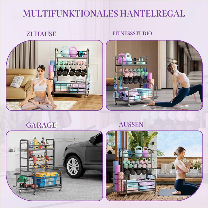 Homeiju Hantelständer, Gewichtsständer für das Heimstudio, Aufbewahrung für Heimstudio für Hanteln,