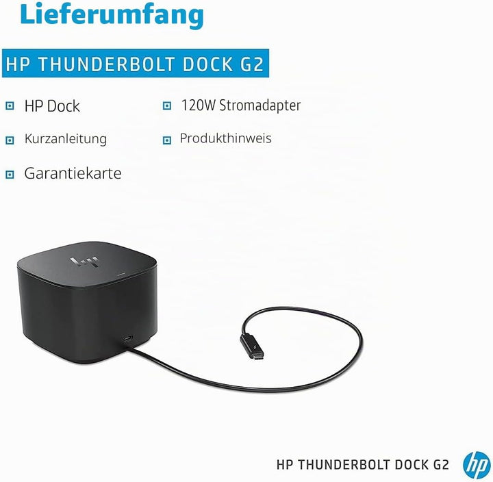HP,2UK37AA,Thunderbolt AA8Dock 120WG2, Schwarz Single