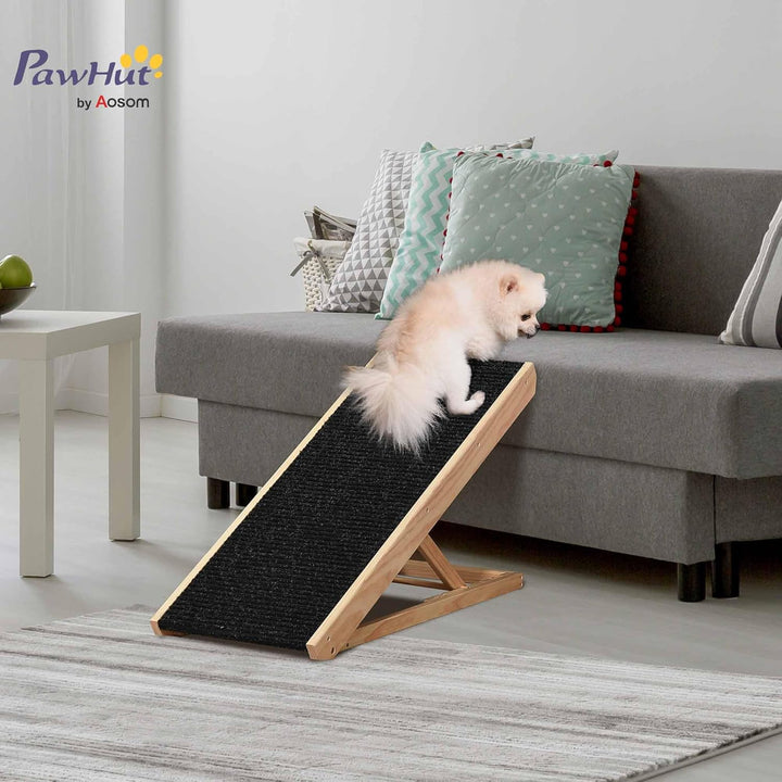 PawHut Hunderampe für Bett und Couch Faltbar Haustierrampe mit 4 Einstellbare Höhe von 26 bis 61 cm,