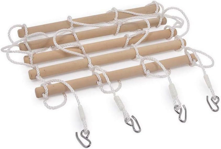 small foot Kletterwand mit 4 stabilen Seilen und 5 robusten Holzstangen, bis zu 120 kg belastbar, ab