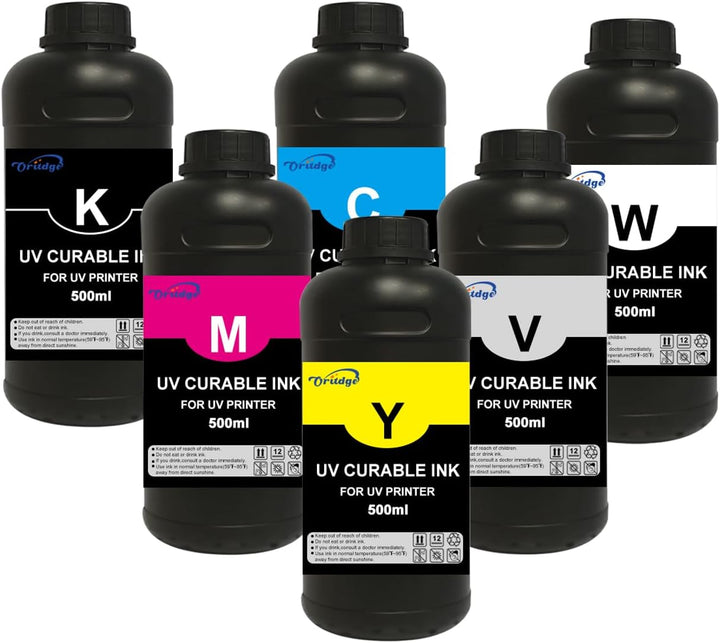 UV Hard Tinte, UV Hard Ink für Harte Untergründe 500-ml Kompatibel mit XP600 TX800 i3200 i1600 L805