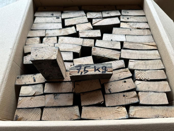 Temesso Wood Chunks, Räucherklötze, Räucherchips XXL 7,5kg - Original Daubenstücke von gerade entlee