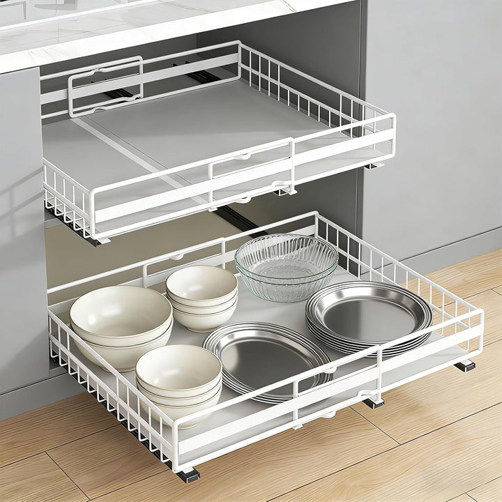 LANTUS Unterregal Aufbewahrungskorb, Hängekorb Regal Unter Schrank Hängekorb Metall Korb Organizer R