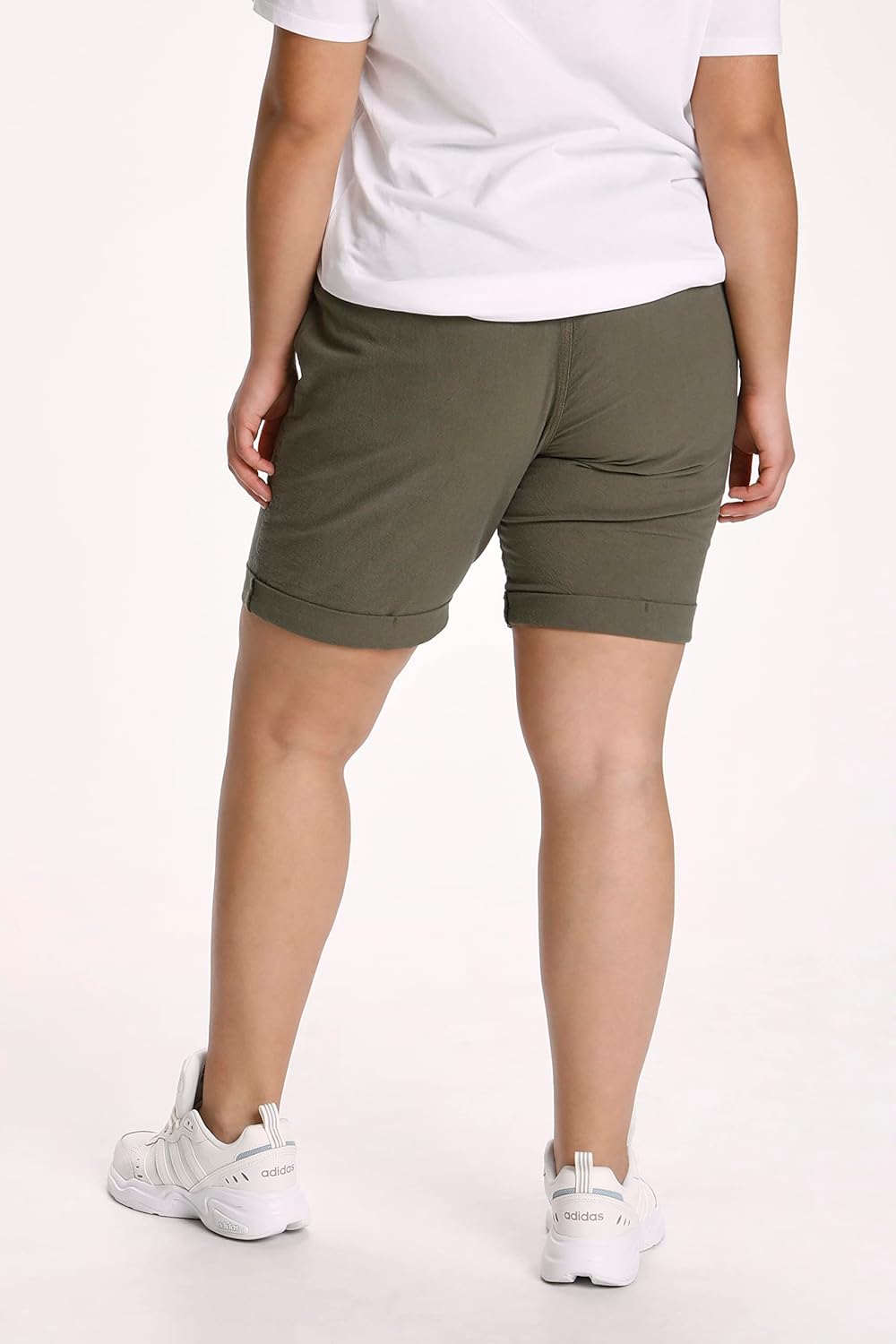 KAFFE CURVE Shorts KCnana Damen Shorts Grosse Grössen Sommer Regular Fit Kurze Hose 42 Grape Leaf, 4