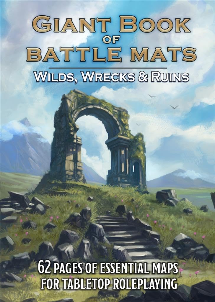 Loke BattlematsGiant Book of Battle Mats Wilds, Wrecks & Ruins