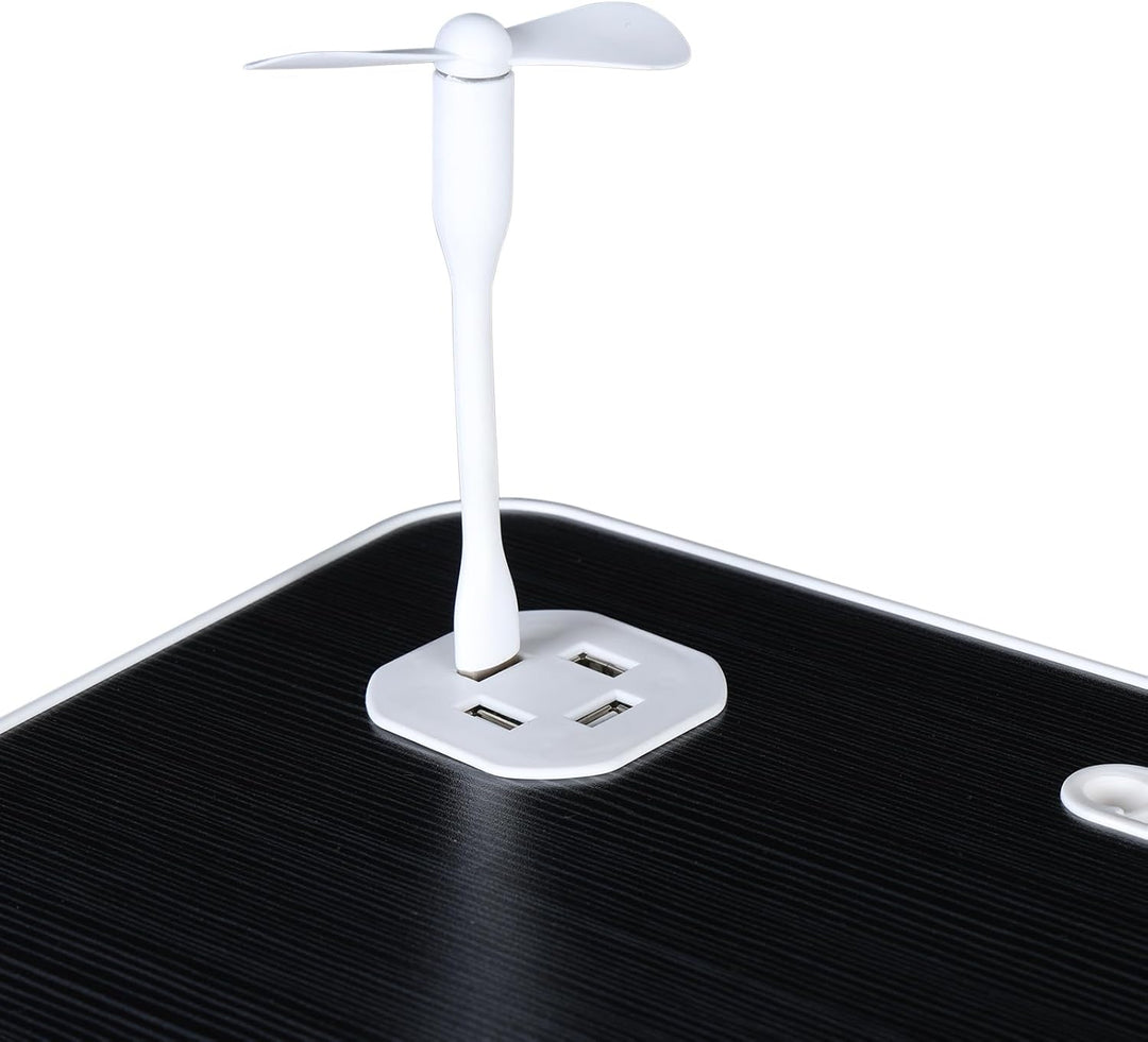 Klappbarer Schossschreibtisch Laptop-Ständer für Bett, faltbarer Laptop-Betttisch mit Tablet-Slot, h