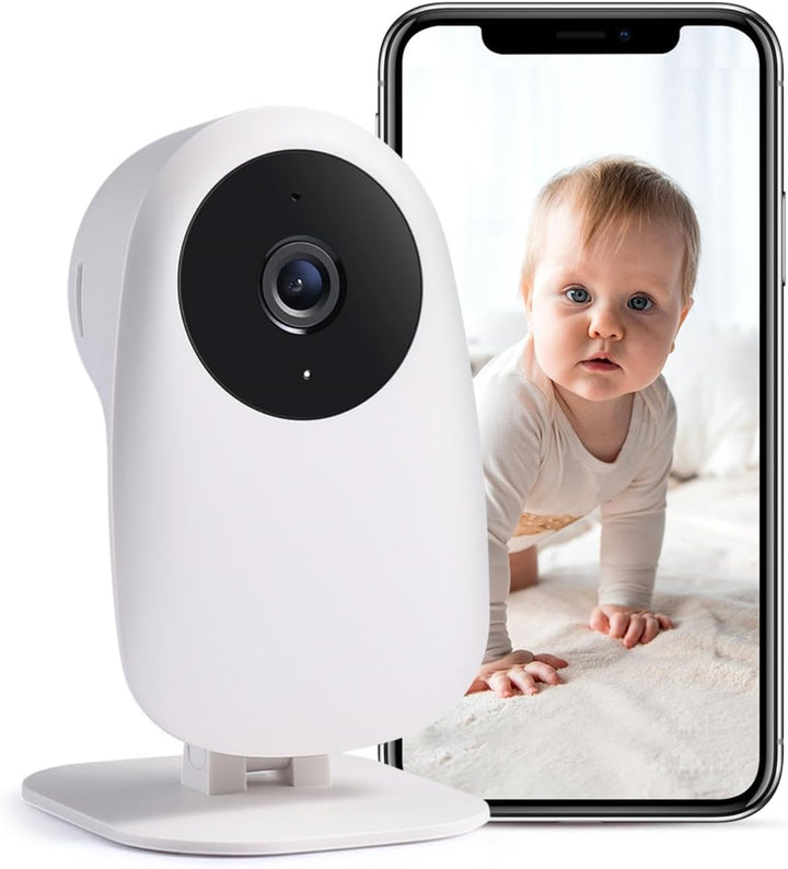 Nooie Baby Kamera WiFi, Babyphone 1080P und 2-Wege-Audio, mit Bewegungs- und Tonerkennung, IR-Nachtv