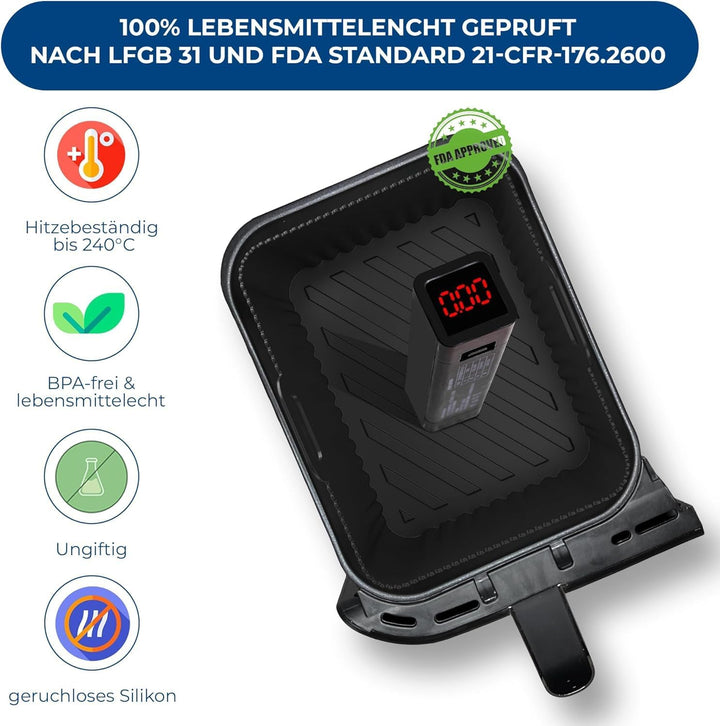 Ninja 9,5L AF400EU Zubehör | BPA-FREI | Hochwertige Materialien | 2,5mm dicke Silikonform | 2 Stück